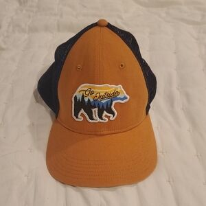 Avalanche Orange and Black Trucker Hat with Bear Logo
